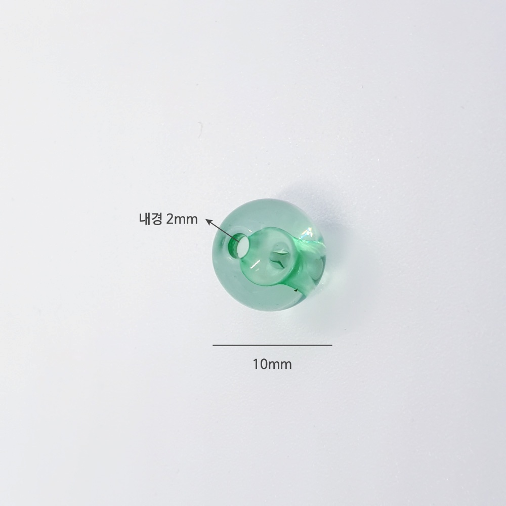 투명 컬러 비즈악세사리 10mm (10개)