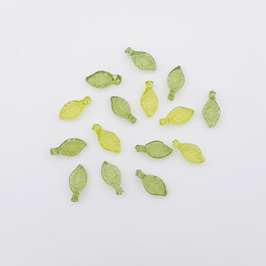 나뭇잎 투명잎 키링 재료 악세사리부자재(20개)